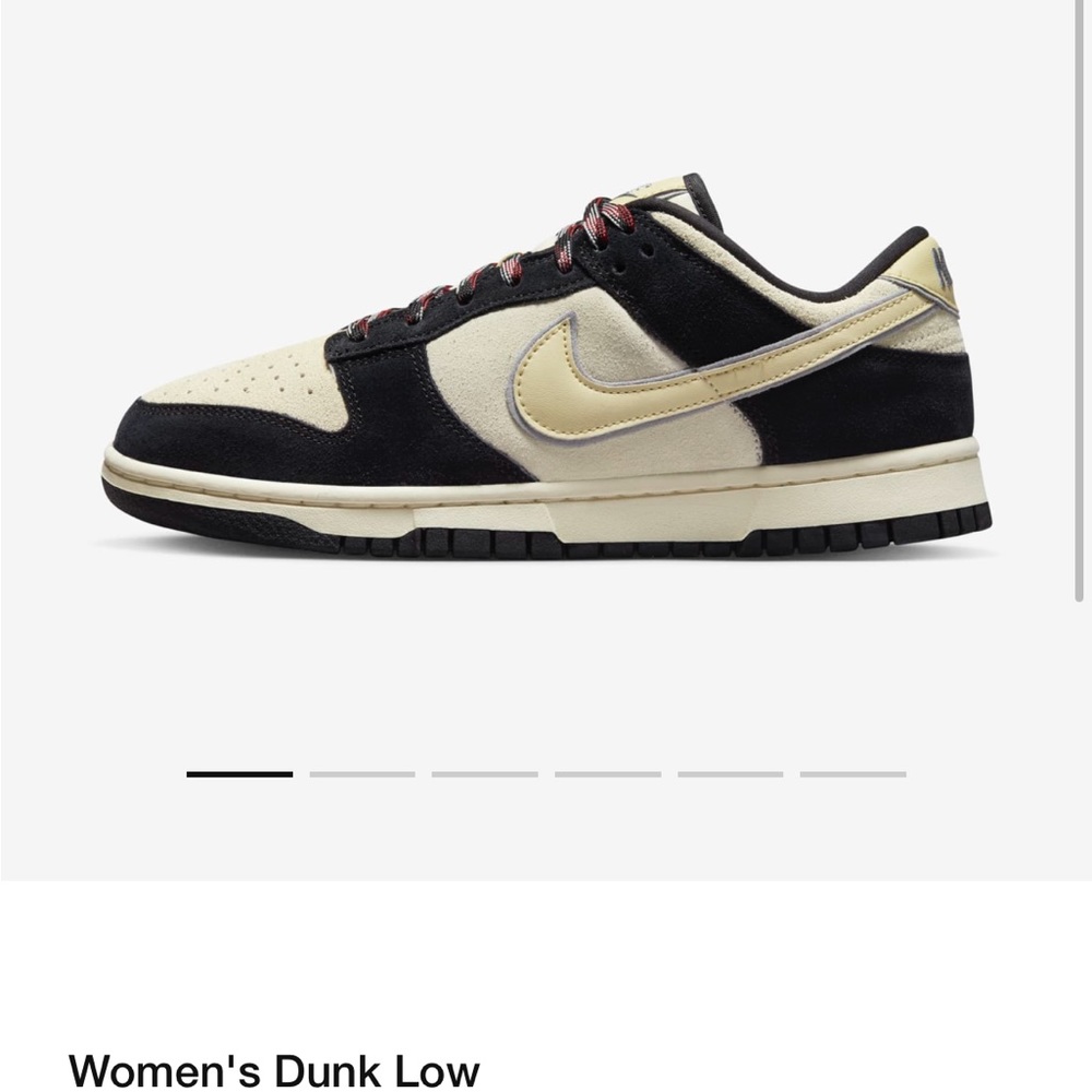 Women’s Nike dunk low black suede / panda